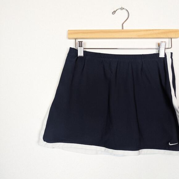 Retro Nike Navy Logo Stripe Tennis Skirt Skort Size XS - Picture 3 of 6
